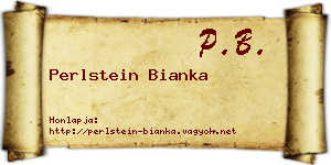 Perlstein Bianka névjegykártya